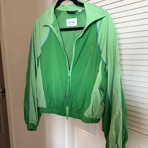 Lacoste Women's Two-Tone Green Bomber Jacket
